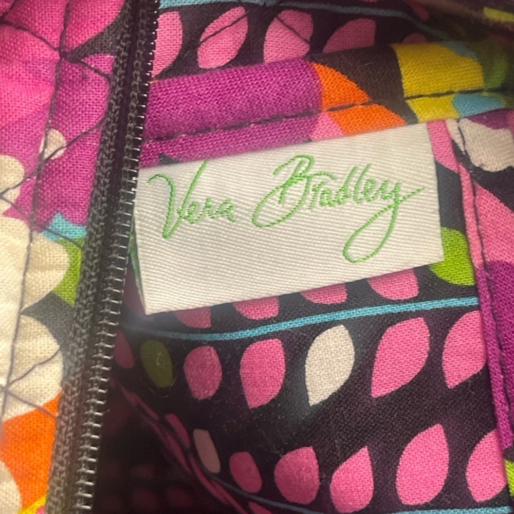 Vera Bradley Pink and Purple Quilted Shoulder Bag - Picture 11 of 14